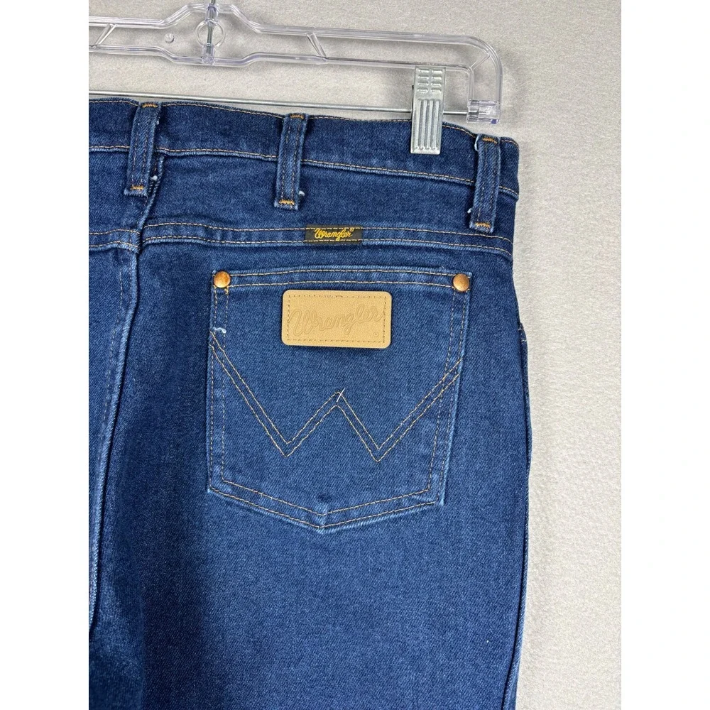 Wrangler 938NAV Cowboy Cut Slim Fit Jeans 33x33 Navy Denim Western Mens
